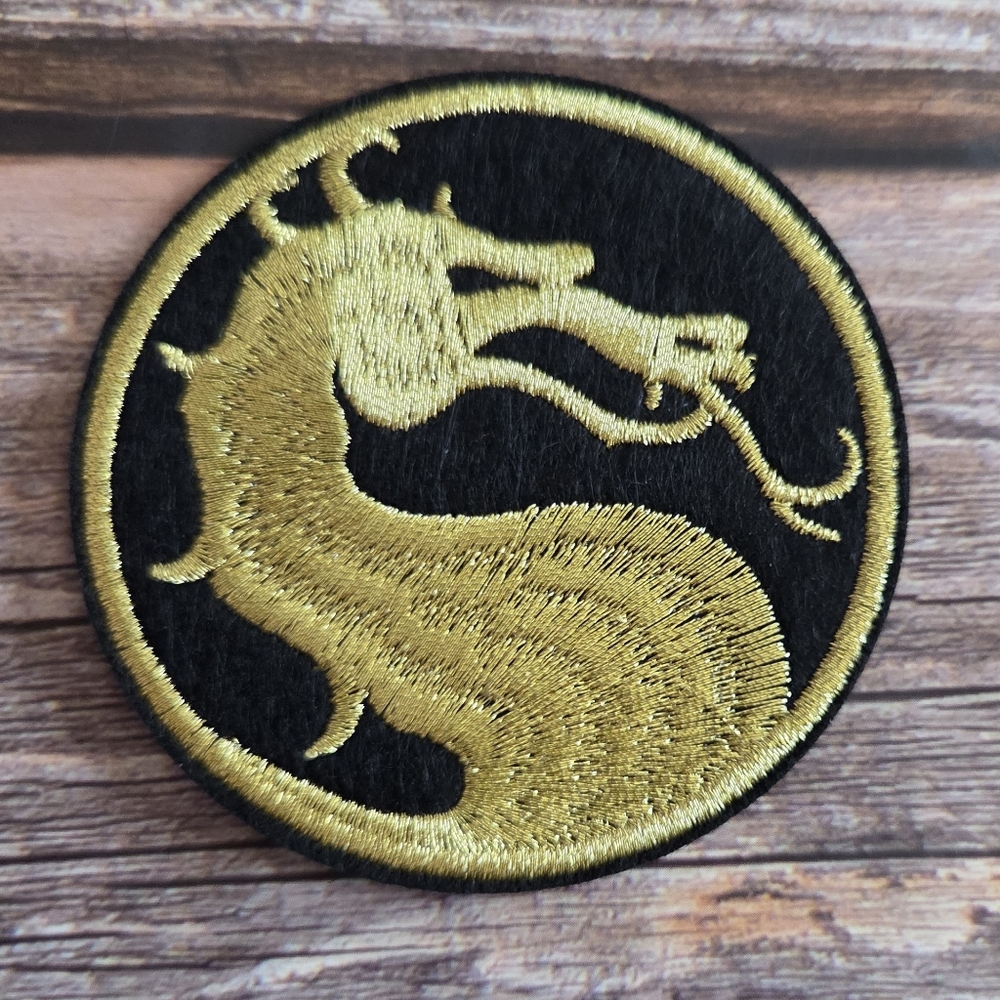 Mortal Kombat Dragon Sega 90s Video Game Iron On Patch